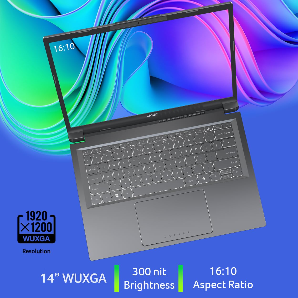acer Aspire 14 AI Copilot+ PC | 14" WUXGA Display | Intel Core Ultra 7 Processor 256V | NPU: Up to 47 Tops - GPU: Up to 64 Tops | Intel ARC 140V | 16GB LPDDR5X | 1TB SSD | Wi-Fi 6E | A14-52M-72S0 - Image 6