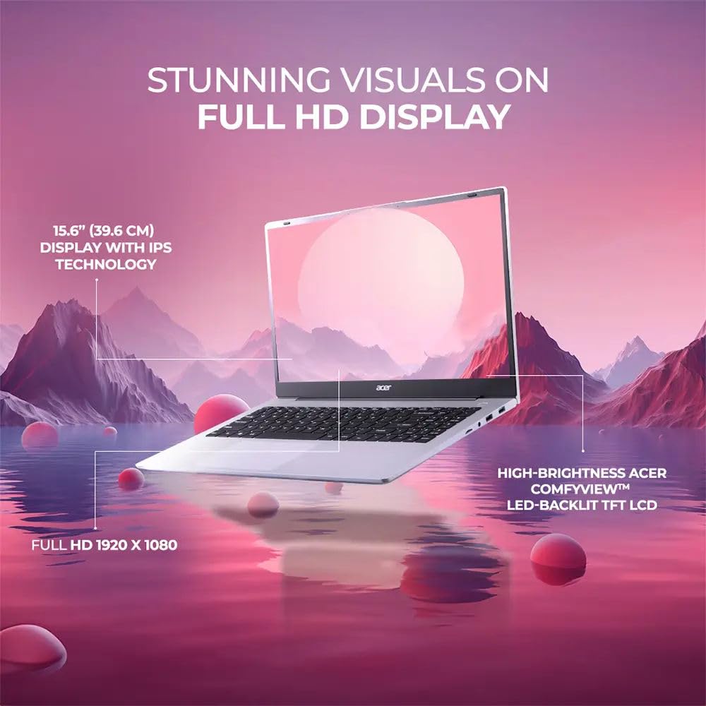 acer Aspire 3 Laptop, 15.6" FHD 1920 x 1080 Display, 16GB RAM 1TB SSD, AMD Ryzen 5 Series Processor, WiFi 6, Windows 11 Pro, HD Camera, Backlit Keyboard, Up to 8 Hours Battery Life - Image 4