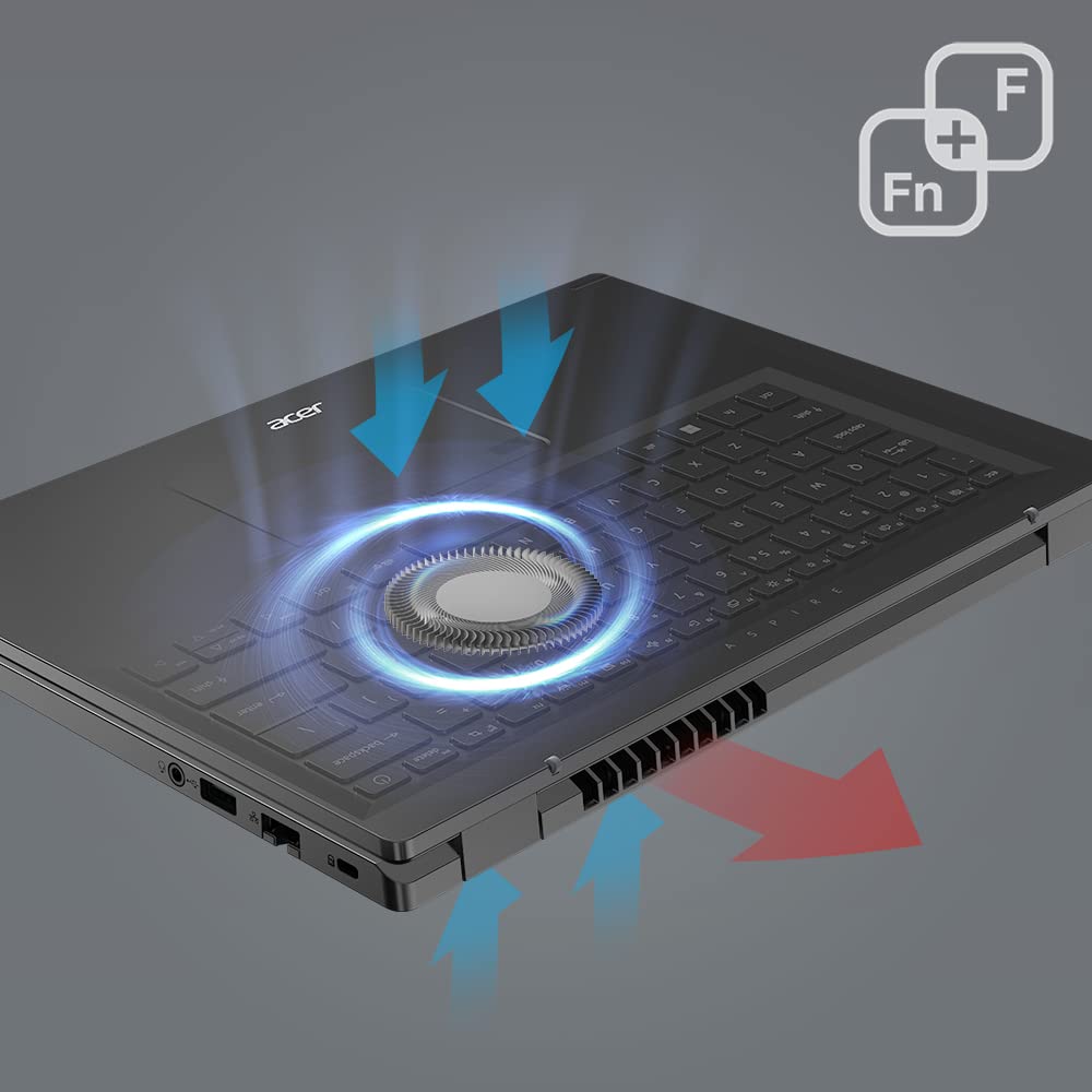 acer Aspire 5 14 Slim Laptop | 14" WUXGA (1920 x 1200) IPS |Core i5-1335U | Intel Iris Xe Graphics | 8GB LPDDR5 | 512GB Gen 4 SSD | Wi-Fi 6E | USB4/Thunderbolt 4 | Backlit KB | A514-56M-576D, Gray - Image 6