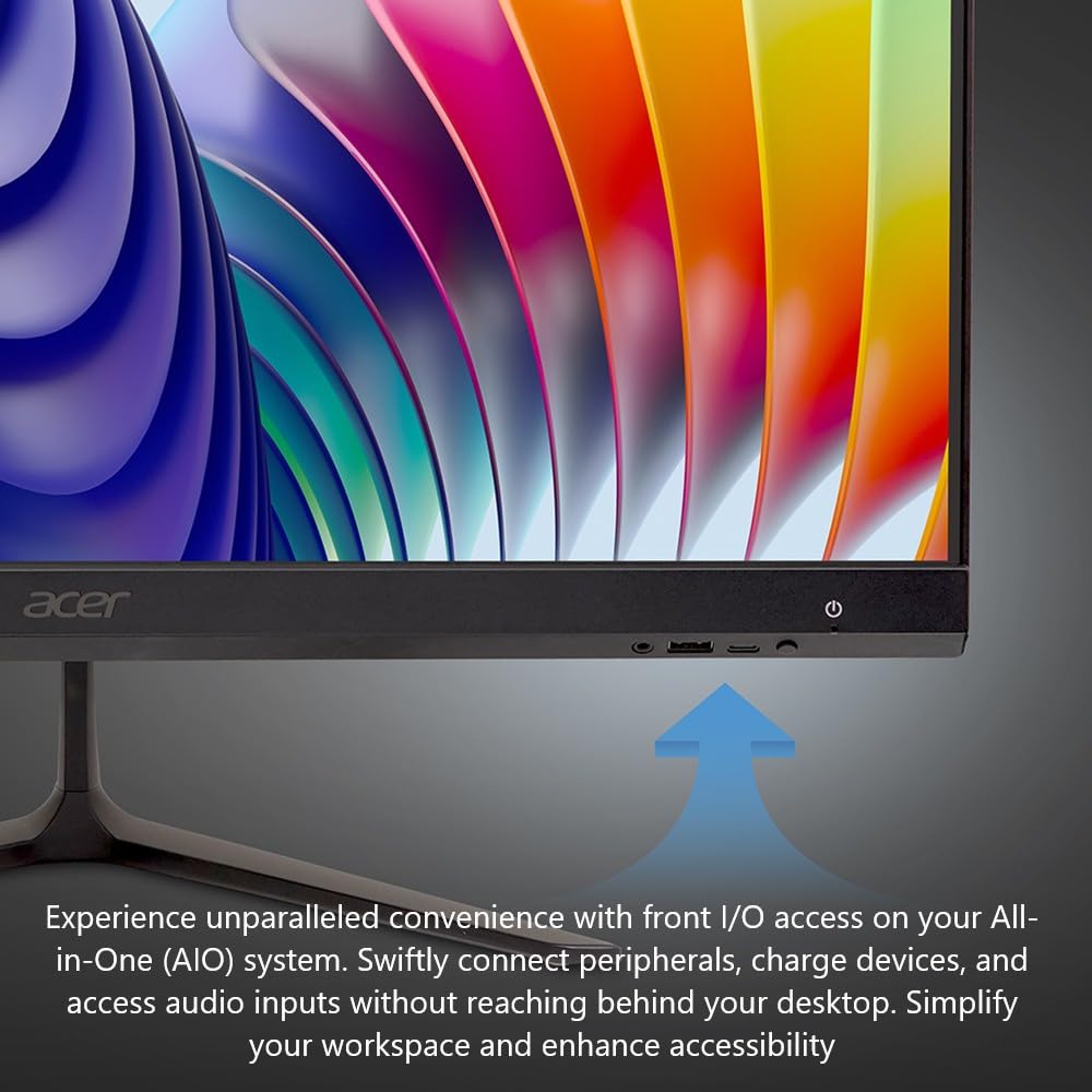 acer Aspire C24 AIO Desktop | 23.8" Full HD IPS 120Hz Display | AMD Ryzen 5 7430U Hexa-Core Processor | AMD Radeon Graphics | 16GB DDR4 | 512GB SSD | Wi-Fi 6E | USB Keyboard & Mouse | C24-2G-UR15 - Image 6