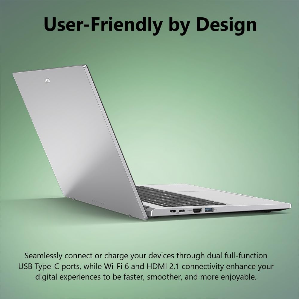 acer Aspire Go 15 AI Ready Laptop | 15.6" FHD (1920 x 1080) IPS Display | Intel Core 3 Processor N355 | Intel Graphics | 8GB DDR5 | 128GB UFS | Wi-Fi 6 | Windows 11 Home in S Mode | AG15-32P-39R2 - Image 13