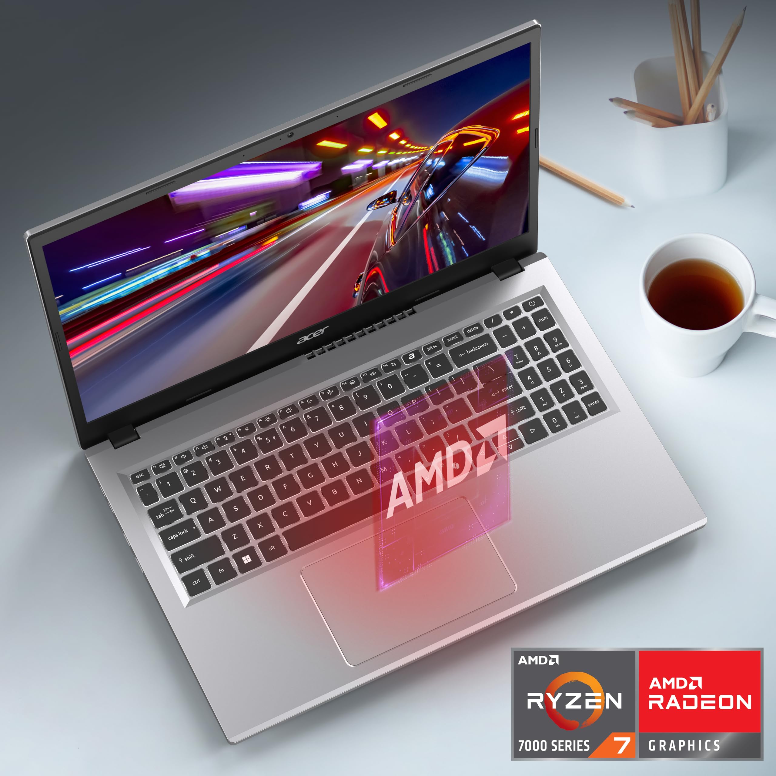 acer Aspire Go 15 AI Ready Laptop | 15.6" FHD (1920 x 1080) IPS Display | AMD Ryzen 7 7730U | AMD Radeon Graphics | 16GB DDR4 | 512GB PCIe Gen4 SSD | Wi-Fi 6 | Windows 11 Home | AG15-42P-R9FW - Image 10