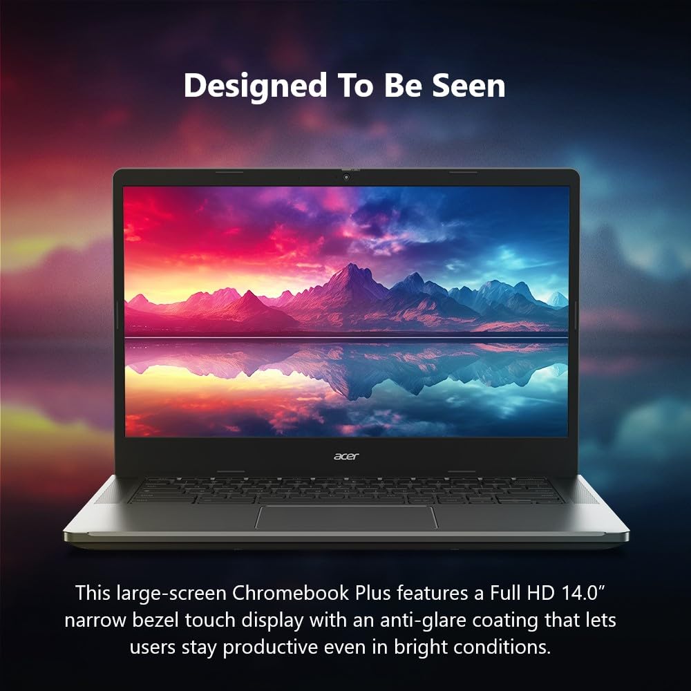 acer Chromebook Plus 514 Laptop with Google AI – 14" Full HD 1920 x 1080 IPS Touch Display | Intel Core i3-N305 | 8GB LPDDR5 | 128GB SSD | Wi-Fi 6E | FHD Camera | Chrome OS | CB514-4HT-375Z - Image 10
