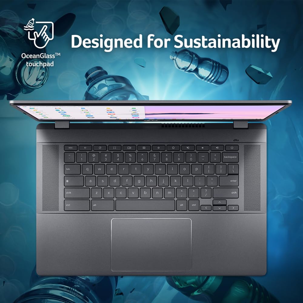 acer Chromebook Plus 515 Laptop with Google AI – 15.6" Full HD 1920 x 1080 IPS Touch Display | Intel Core i3-1305U | 8GB LPDDR5X | 256GB SSD | Wi-Fi 6E | FHD Camera | Chrome OS | CB515-2HT-33M4 - Image 10