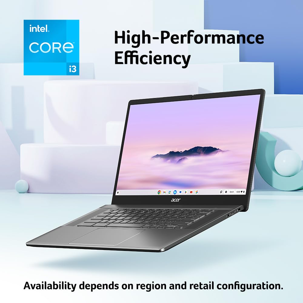 acer Chromebook Plus 515 Laptop with Google AI – 15.6" Full HD 1920 x 1080 IPS Touch Display | Intel Core i3-1305U | 8GB LPDDR5X | 256GB SSD | Wi-Fi 6E | FHD Camera | Chrome OS | CB515-2HT-33M4 - Image 7