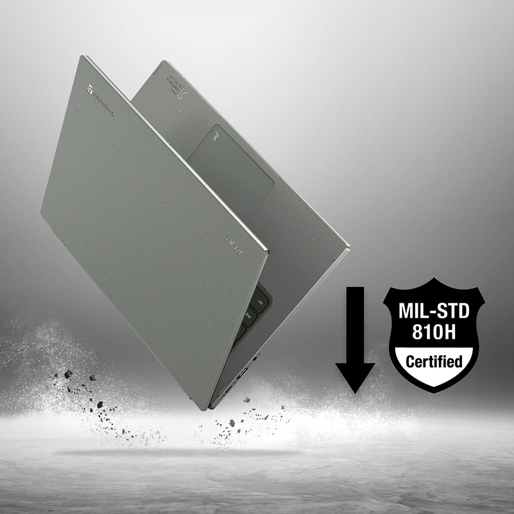 acer Chromebook Vero 514 CBV514-1H-38VS Laptop | Intel Core i3-1215U | 14" FHD IPS Display | 8GB LPDDR4X | 128GB SSD | Wi-Fi 6E | FHD Webcam | HDMI Port | Backlit Keyboard | Chrome OS - Image 12