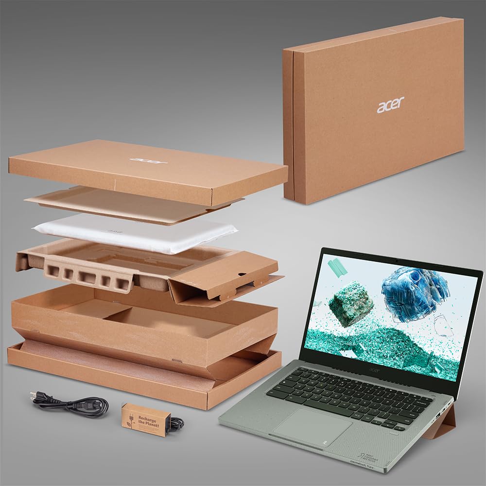 acer Chromebook Vero 514 CBV514-1H-38VS Laptop | Intel Core i3-1215U | 14" FHD IPS Display | 8GB LPDDR4X | 128GB SSD | Wi-Fi 6E | FHD Webcam | HDMI Port | Backlit Keyboard | Chrome OS - Image 13