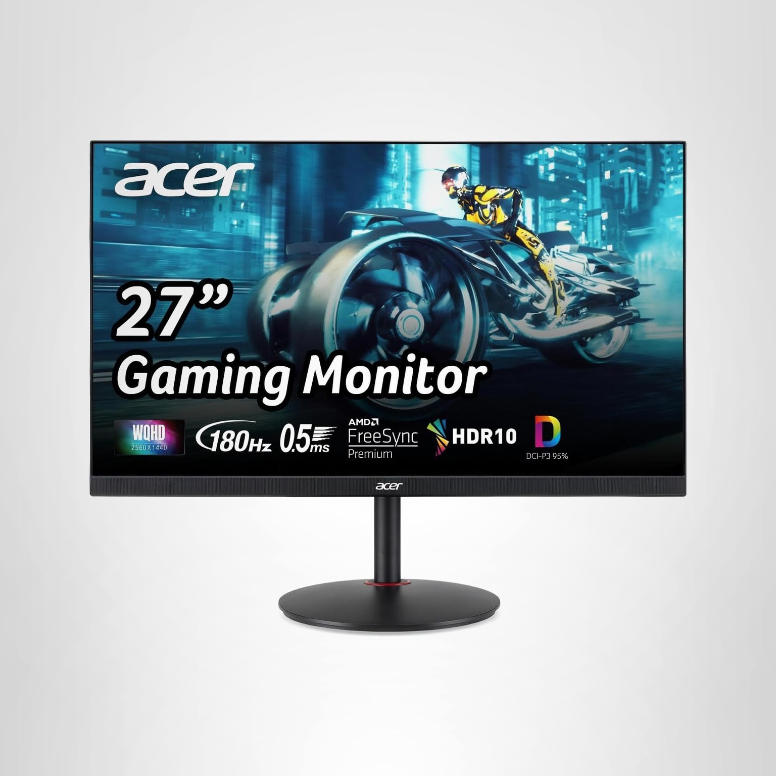 Acer Nitro 27" WQHD 2560 x 1440 PC Gaming IPS Monitor | AMD FreeSync Premium Up to 180Hz Refresh 0.5ms DCI-P3 95% 1 Display Port 1.2 & 2 HDMI 2.0 XV271U M3bmiiprx,Black - Image 16
