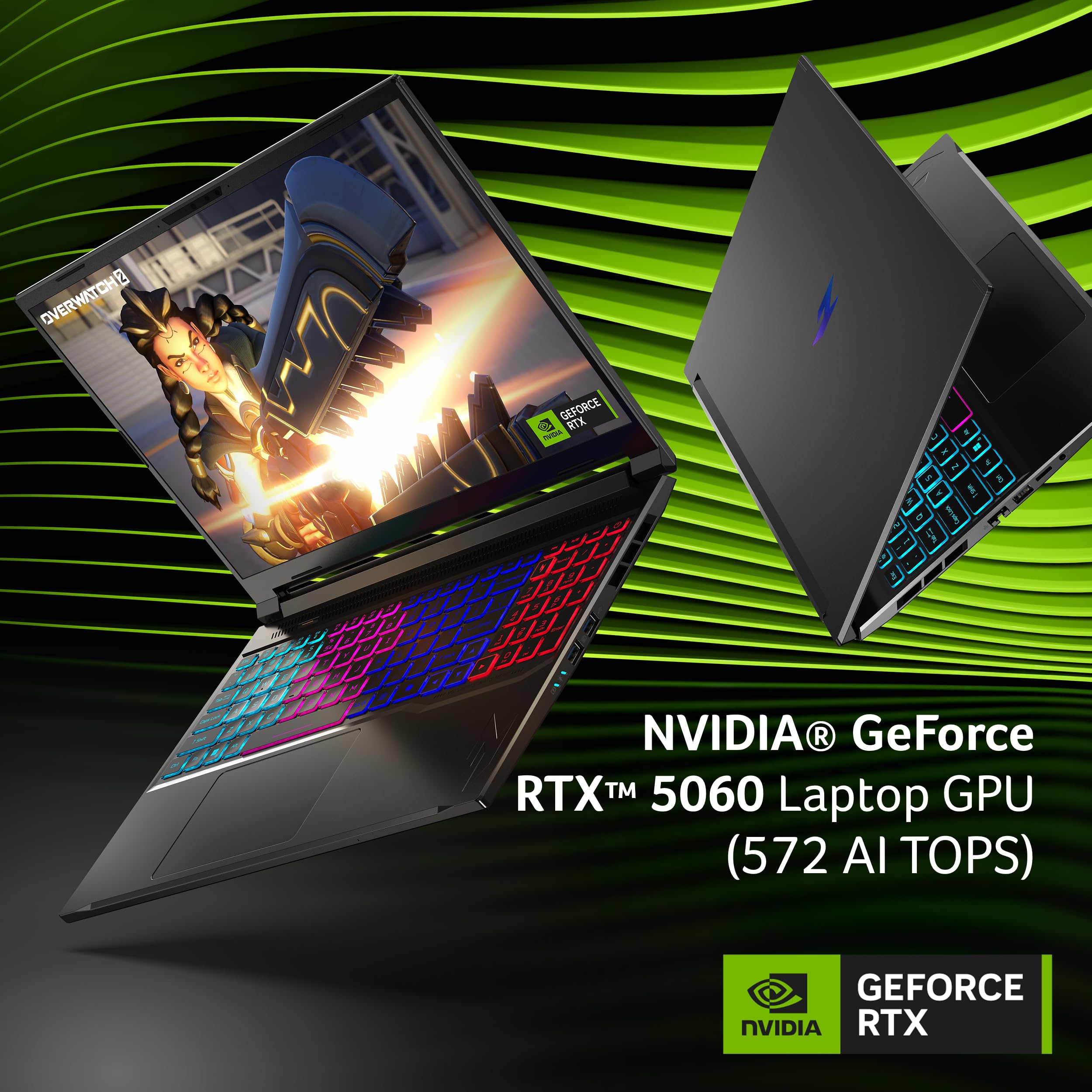 acer Nitro V 16S AI Copilot+ PC Gaming Laptop | AMD Ryzen AI 7 350 Processor | NVIDIA GeForce RTX 5060 Laptop GPU | 16" WUXGA IPS 180Hz Display | 16GB DDR5 | 1TB Gen 4 SSD | Wi-Fi 6E | ANV16S-61-R9TR - Image 3