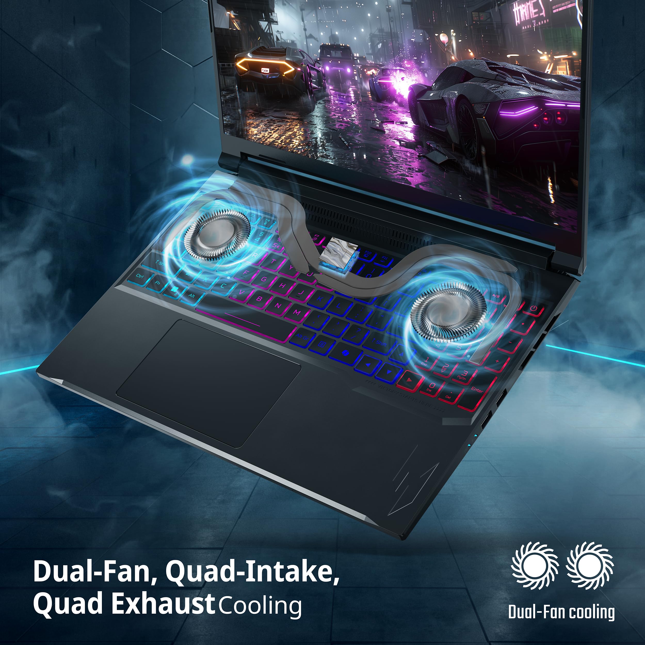 acer Nitro V 16S AI Copilot+ PC Gaming Laptop | AMD Ryzen AI 7 350 Processor | NVIDIA GeForce RTX 5060 Laptop GPU | 16" WUXGA IPS 180Hz Display | 16GB DDR5 | 1TB Gen 4 SSD | Wi-Fi 6E | ANV16S-61-R9TR - Image 9