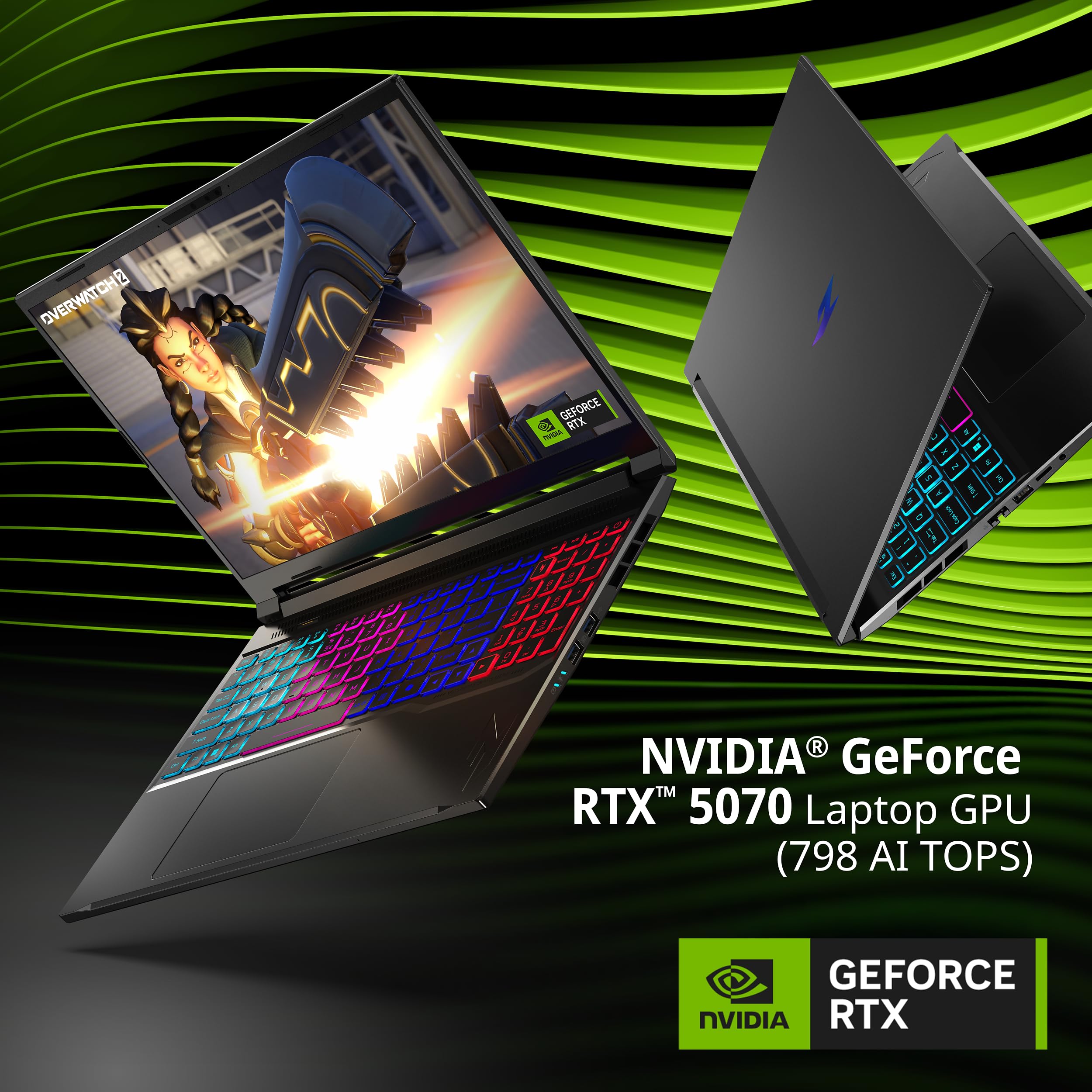 acer Nitro V 16S AI Copilot+ PC Gaming Laptop | AMD Ryzen AI 7 350 Processor | NVIDIA GeForce RTX 5070 Laptop GPU | 16" WQXGA IPS 180Hz Display | 16GB DDR5 | 1TB Gen 4 SSD | Wi-Fi 6E | ANV16S-61-R3Z0 - Image 3