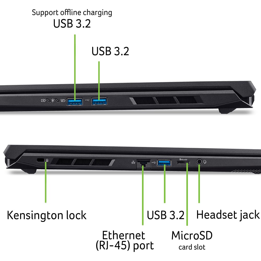 acer Nitro V 17 AI Gaming Laptop | AMD Ryzen 7 260 Processor | NVIDIA GeForce RTX 5060 Laptop GPU (572 AI Tops) | 17.3" FHD IPS 180Hz Display | 16GB DDR5 | 1TB Gen 4 SSD | Wi-Fi 6E | ANV17-41-R0FJ - Image 4