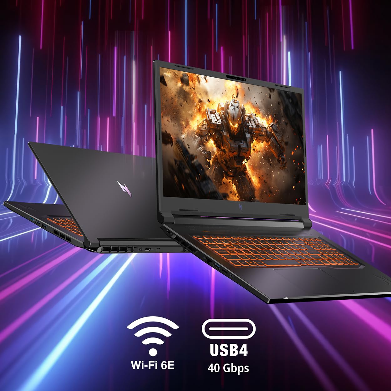 acer Nitro V 17 AI Gaming Laptop | AMD Ryzen 7 260 Processor | NVIDIA GeForce RTX 5060 Laptop GPU (572 AI Tops) | 17.3" FHD IPS 180Hz Display | 16GB DDR5 | 1TB Gen 4 SSD | Wi-Fi 6E | ANV17-41-R0FJ - Image 9