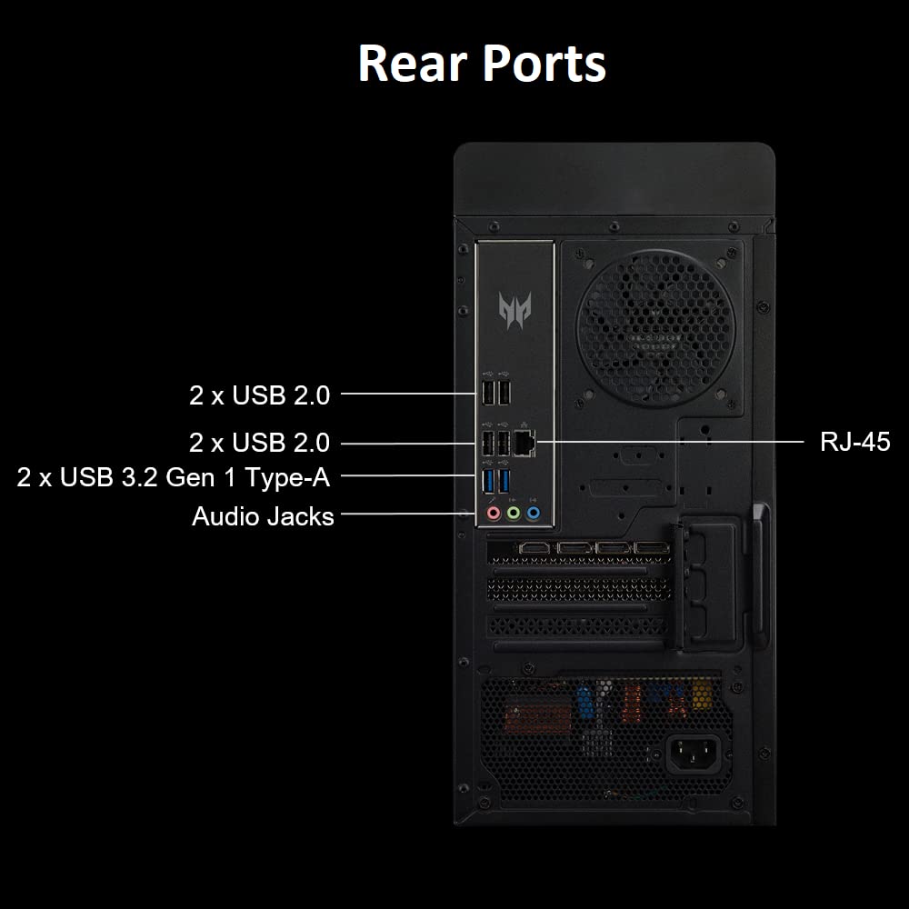acer Predator Orion 3000 PO3-640-UD14 Gaming Desktop | 12th Gen Intel Core i7-12700F 12-Core | NVIDIA GeForce RTX 3070 | 16GB DDR4 | 1TB Gen4 SSD | 1TB HDD | Intel WiFi 6E AX211 | Windows 11 Pro - Image 4