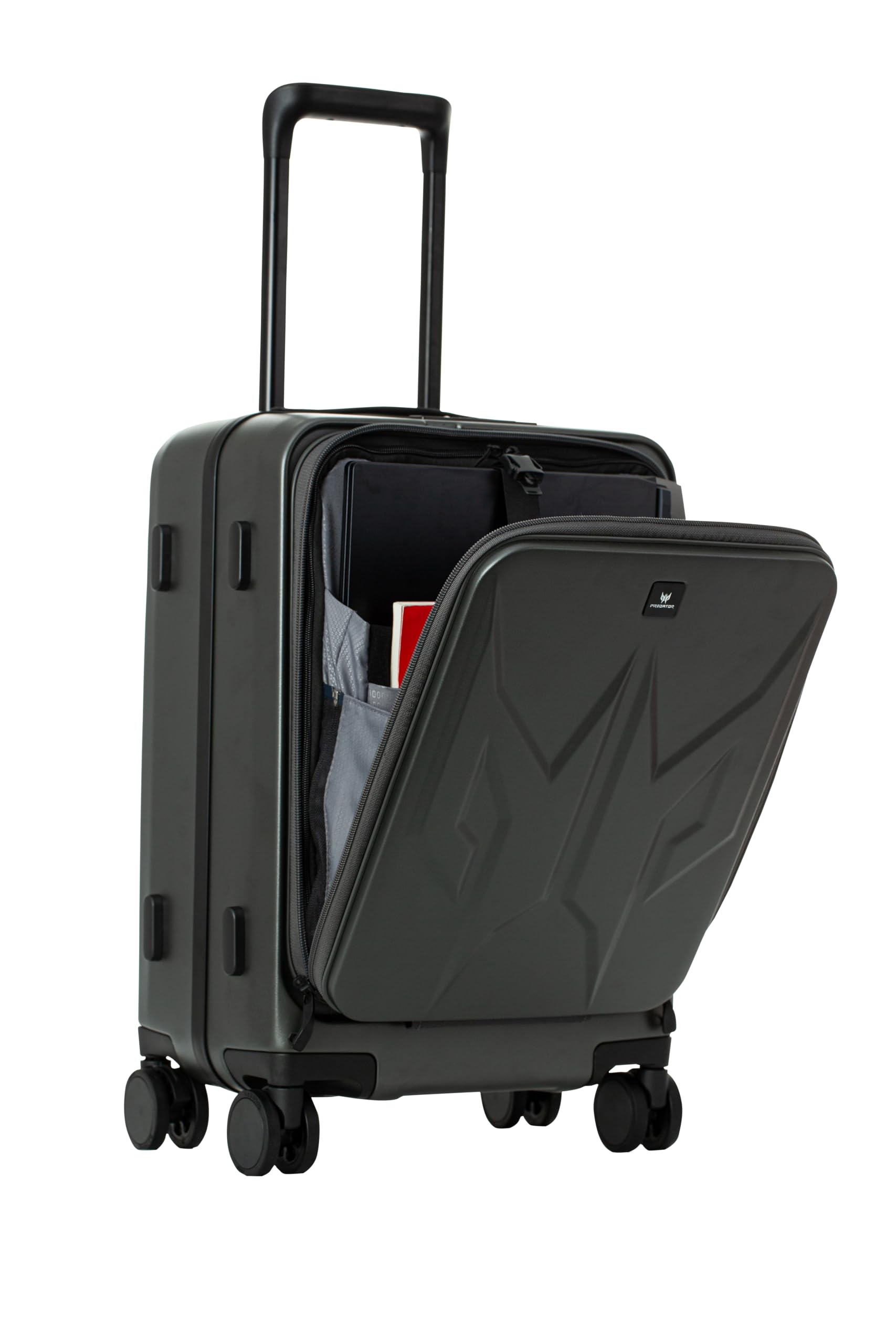 Acer Predator Street-Style Carry-on 20-Inch Carry-On Luggage Laptop Bag | Silent Dual-Row Wheels | Front-Opening Design | Laptop and Tablet Compartment | TSA Approved Lock | Matte Gray - Image 7