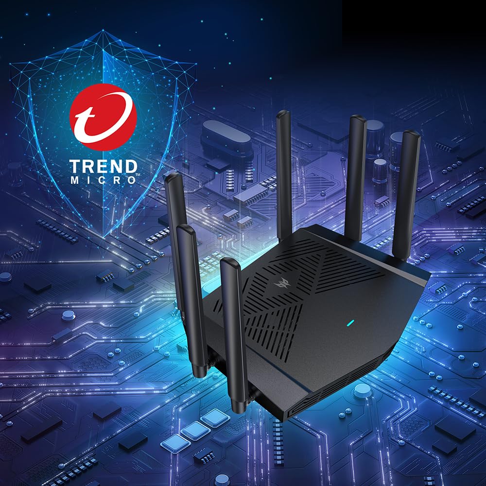 Predator Connect W6x Wi-Fi 6 AX6000 Gaming Router | Hybrid QoS Compatible with Intel Killer Prioritization Engine | Connect Up to 215 Devices | 2.5Gbps WAN & 4 x 1Gbps LAN | Lifetime Internet Security - Image 6